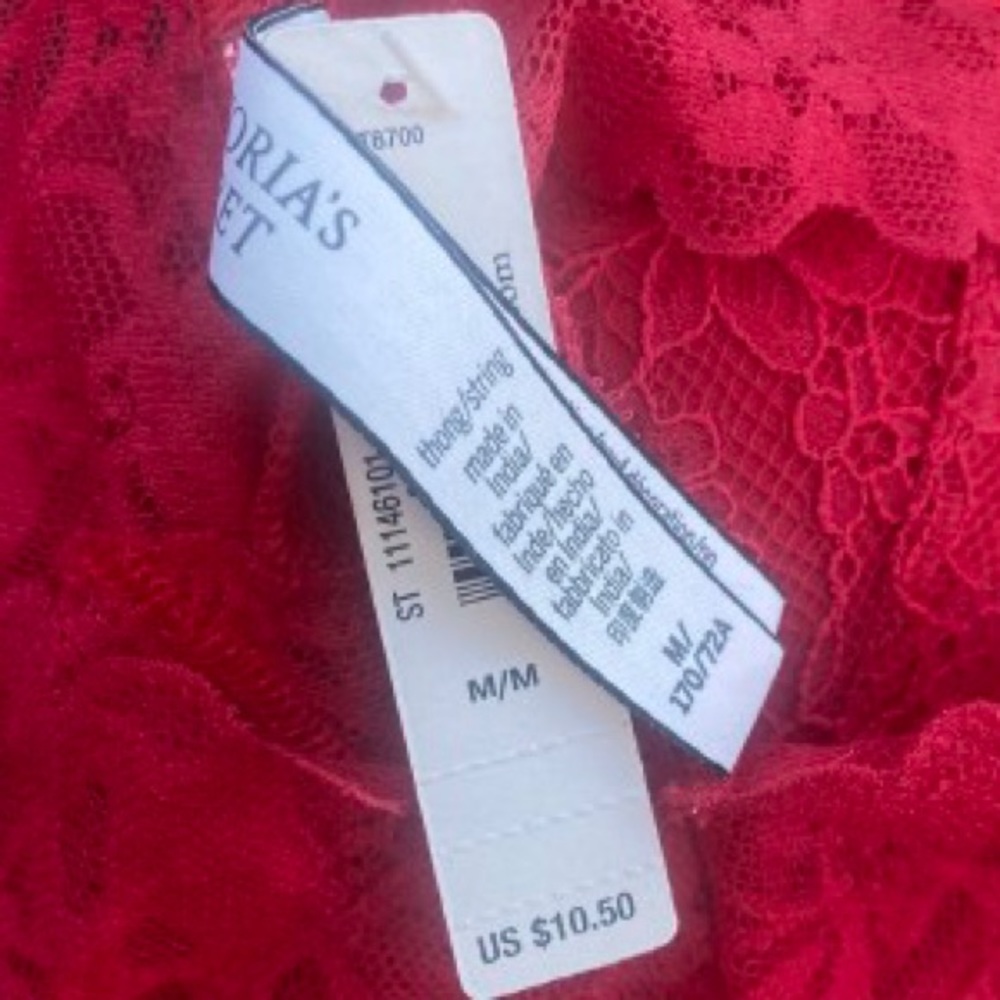 NwT Victoria secret red lace dream angels bra and thong - Picture 8 of 9